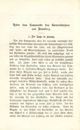 Unter dem Commando des Generalmajors von Lossberg.