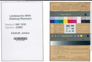 Entnazifizierung Johann Eickhoff , geb. 14.11.1898 (Schlosser)