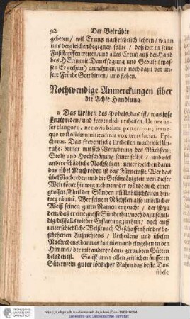 Nothwendige Anmerckungen über die Achte Handlung.