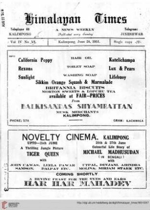 No. XLV (24 June 1951)