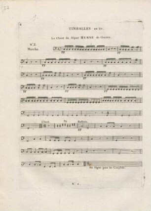 No. 2 Marche. Le Chant du Départ. Hymne de Guerre.