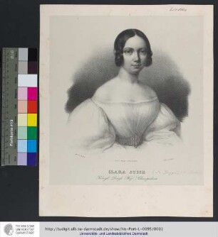 Clara Stich : Königl. Preuss. Hof-Schauspielerin / gez. v. A. Müller ; Lith. v. Leschke
