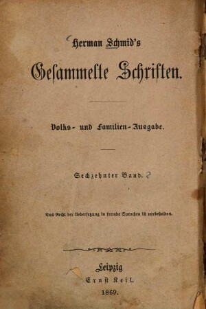 Herman Schmid's gesammelte Schriften. 16, Alte und neue Geschichten aus Bayern ; 4 : Sanct Barthelmä ; Die Geschiedenen