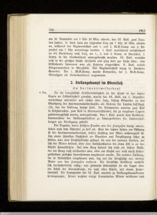 2. Stellungskampf im Oberelsaß