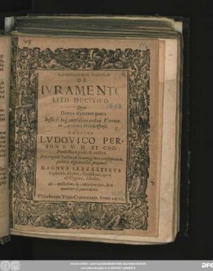 Conclusiones Iuridicae De Iuramento Litis Decisivo