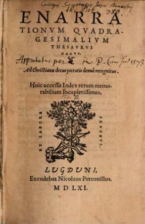Enarrationum quadragesimalium thesaurus novus, 3
