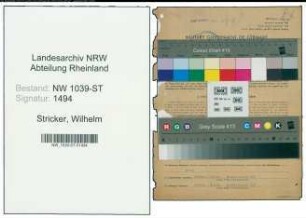 Entnazifizierung Wilhelm Stricker , geb. 11.07.1901 (Buchhalter)