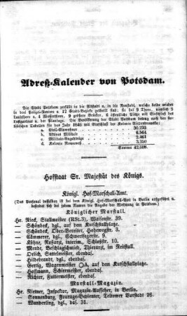 Hofstaat Sr. Majestät des Königs