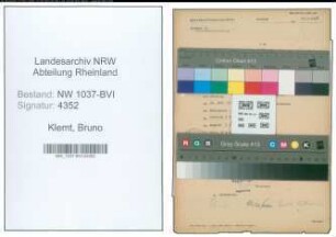 Entnazifizierung Bruno Klemt , geb. 01.09.1892 (Rektor)