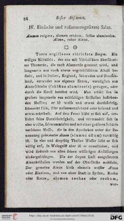 IV. Einfache und zusammengesetzte Salze