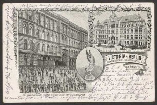 Ansichtskarte „Neues Directionsgebäude der Victoria“, Lindenstraße