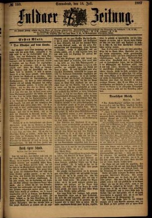 Ausgabe vom Samstag, den 16. Juli 1887.