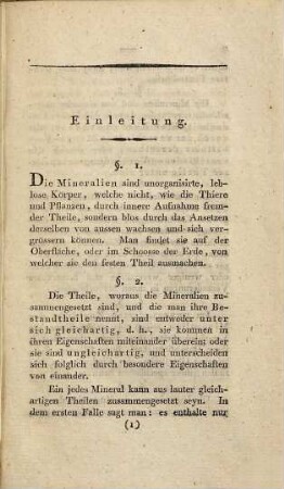 Ueber die chemischen Kennzeichen und die Bestandtheile der Mineralien, als Vorbereitungskenntnisse zur Mineralogie : zum Gebrauche seiner Vorlesungen