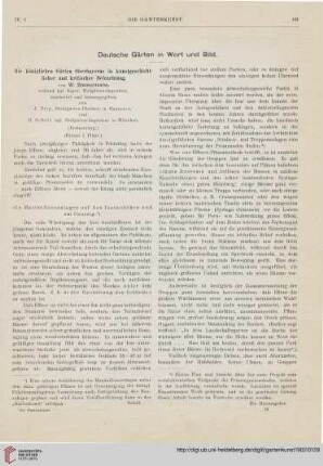 4: Die königlichen Gärten Oberbayerns in kunstgeschichtlicher und kritischer Beleuchtung, [7]