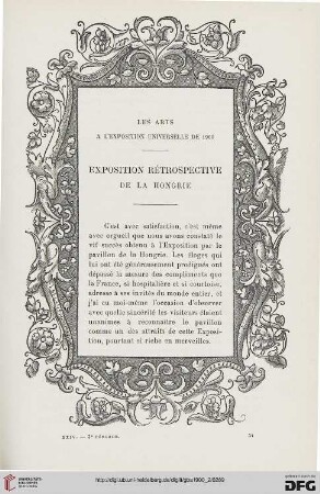 3. Pér. 24.1900: Exposition rétrospective de la Hongrie : les arts à l'Exposition Universelle de 1900
