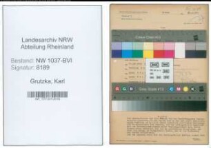 Entnazifizierung Karl Grutzka , geb. 22.08.1896 (Justizinspektor)