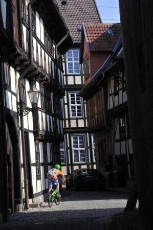 Quedlinburg - Gasse Hölle : In der Gasse Hölle, aufgenommen in Quedlinburg am 26. April 2014. Foto Uwe Gerig