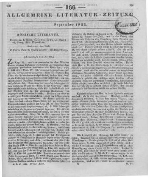 Tacitus, C.: C. Cornelii Taciti Opera. Vol. 4. Libellum de Germania, Vitam Agricolae et Dialogum de Oratoribus complectens. Hrsg. von G. A. Ruperti. Hannover: Hahn 1832 Auch u. d. T.: C. Cornelii Taciti Opera minora (Beschluss von Nr. 165.)
