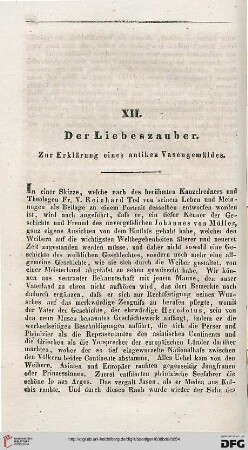 XII: Der Liebeszauber