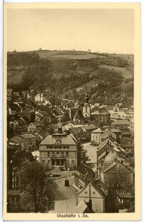 Glashütte. Blick auf Glashütte