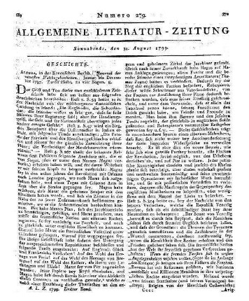 Journal der neuesten Weltbegebenheiten. Jan. bis Dec. 1797. H. 1-12. Hamburg 1797