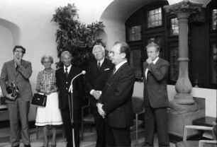 Freiburg: Rathaus, Späth, Böhme, Oberbürgermeister Keidel, Frau Keidel, Lugger, Graf