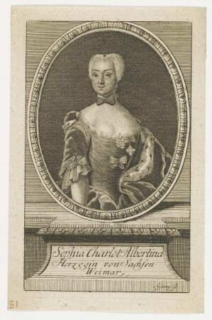 Bildnis der Sophia Charlot Albertina, Herzogin von Sachsen-Weimar
