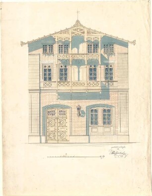 Reiffenstuel, Michael; Öffentliches Gebäude - Aufriss