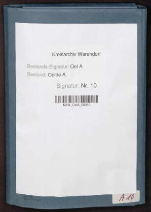 Belege zu den Oelder Stadtrechnungen