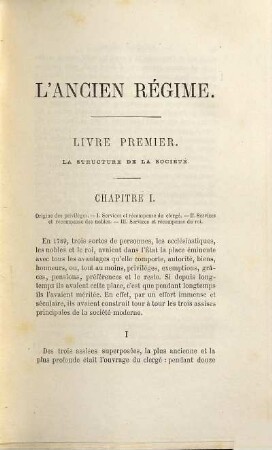 Les origines de la France contemporaine. 1