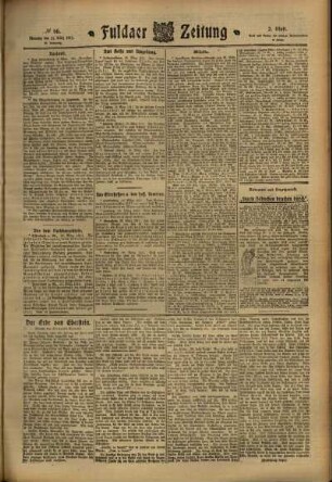 Zweite Ausgabe vom Dienstag, den 21. März 1911.