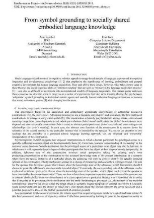 From symbol grounding to socially shared embodied language knowledge