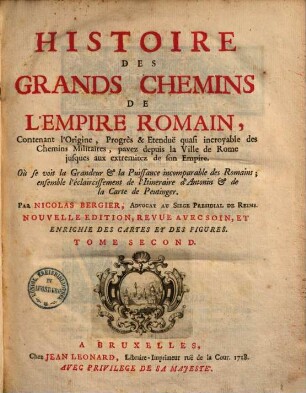 Histoire des grands chemins de l'empire romain .... 2.