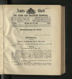 No. 161, 30. Juli 1915