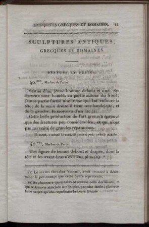 Antiquités Grecques et Romaines : Sculptures Antiques, Grecques et Romaines