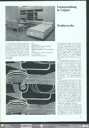 Wettbewerbe : Formgestaltung in Ungarn