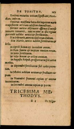 Tricesima Methodus. De Fulgure vel Coruscatione, et Fulgetro.