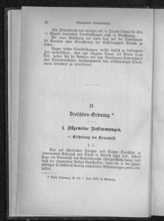 Droschken-Ordnung
