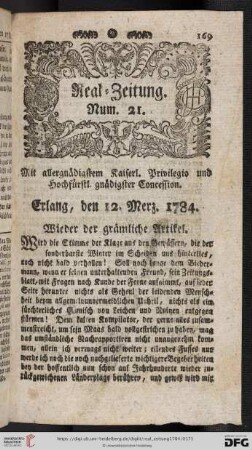 Num. 21 - 30 (12. Merz - 16. April)