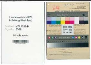 Entnazifizierung Alois Hirsch , geb. 27.08.1889 ()