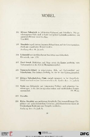 Möbel (Nr. 212-249)