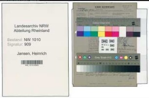 Entnazifizierung Heinrich Jansen , geb. 17.12.1904 (Malermeister)