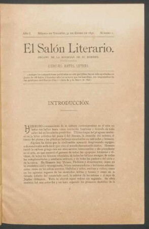 1898,1,1: año 1, número 1 (31 de enero de 1898)