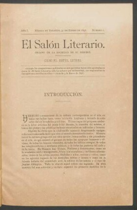 1898,1,1: año 1, número 1 (31 de enero de 1898)