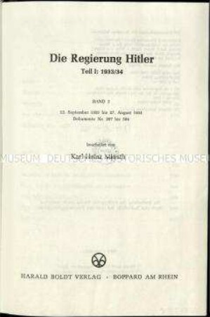 Edition der Akten der Reichskanzlei, Teil I, Band 2