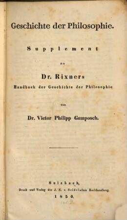 Geschichte der Philosophie