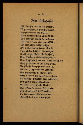 24-27, Das Kriegsziel
