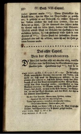 Das achte Capitel.Von der Sterndeuterey