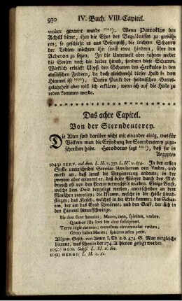 Das achte Capitel.Von der Sterndeuterey