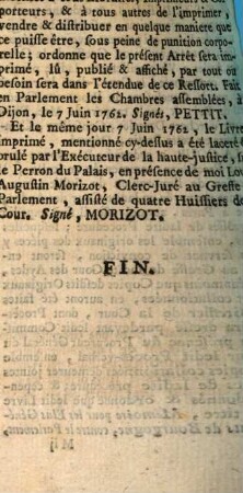 Arrêté Du Parlement De Provence Au sujet de l'oppression actuelle du Parlement de Toulouse, &c. Du 17 Octobre 1763